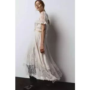 Answear Lab fusta culoarea bej, maxi, evazati imagine