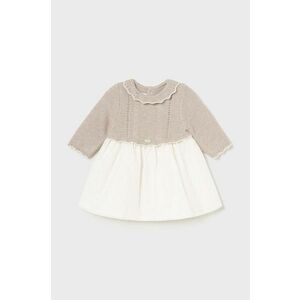 Mayoral Newborn rochie bebe culoarea bej, mini, evazati, 2883 imagine