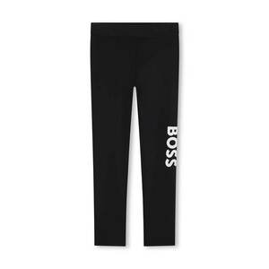 BOSS leggins copii culoarea negru, cu imprimeu, J51100 imagine