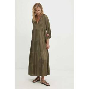 Answear Lab rochie culoarea bej, maxi, evazati imagine