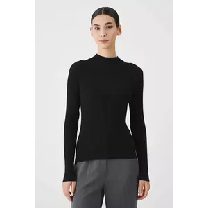 Medicine pulover femei, culoarea negru, light, cu turtleneck imagine