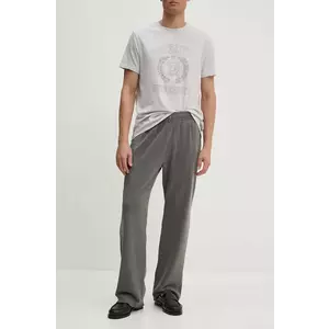 ZADIG&VOLTAIRE pantaloni de trening din bumbac culoarea gri, neted, JMPA00017 imagine