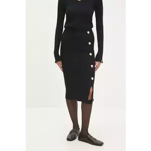 Answear Lab fusta culoarea negru, midi, creion imagine