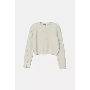 United Colors of Benetton pulover pentru copii din amestec de lana culoarea bej, light, 15V8C107D imagine