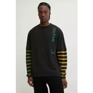 Desigual longsleeve din bumbac PAUL culoarea negru, modelator, 24WMTK22 imagine