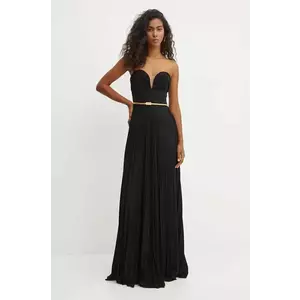 Elisabetta Franchi rochie culoarea negru, maxi, evazati, AB62847E2 imagine