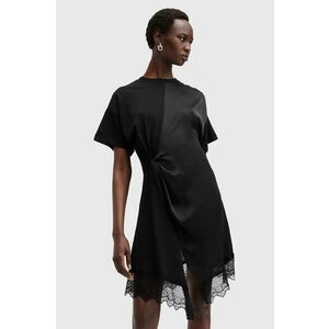 AllSaints rochie LANA LACE DRESS culoarea negru, mini, evazati, W115DB imagine