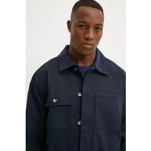 Champion geacă din denim bărbați, culoarea bleumarin, de tranziție, 220505 imagine