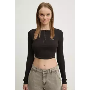 Tommy Jeans longsleeve femei, culoarea negru, DW0DW19837 imagine
