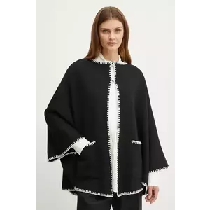 Luisa Spagnoli cardigan din lana MEGLIO culoarea negru, light, 58467 imagine