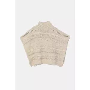 United Colors of Benetton poncho pentru copii culoarea bej, călduros, 115HQU010 imagine
