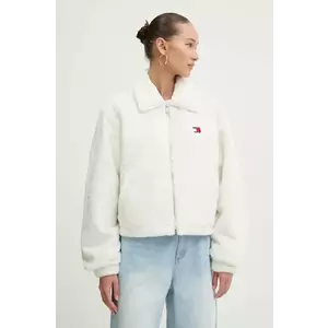 Tommy Jeans geaca femei, culoarea bej, de tranzitie, oversize, DW0DW19523 imagine