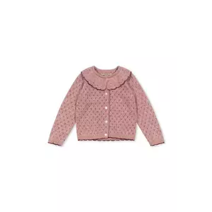 Konges Sløjd cardigan copii HOLIDAY KNIT CARDIGAN culoarea roz, KS101994 imagine