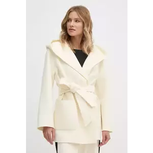 MACKAGE palton de lana culoarea bej, de tranzitie, oversize, AZRA imagine