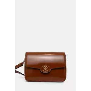 Tory Burch poseta de piele Robinson culoarea maro, 143122.223 imagine