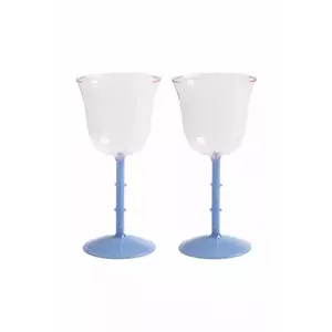 &k amsterdam set de pahare de vin glass dot pink 200 ml 2-pack imagine