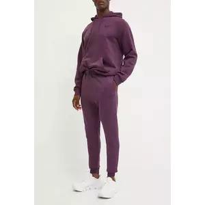 Reebok pantaloni de trening IDENTITY culoarea violet, neted, 100206013 imagine