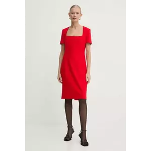 BOSS rochie culoarea rosu, mini, drept, 50535199 imagine