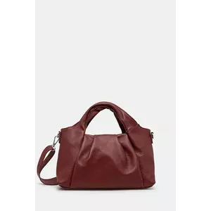 Answear Lab poseta de piele culoarea bordo imagine