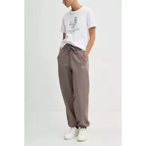 Karl Kani pantaloni de trening culoarea maro, uni, 61030014 imagine