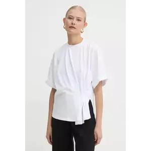 Victoria Beckham tricou din bumbac femei, culoarea alb, 1125JTS006052A imagine