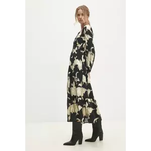 Answear Lab rochie din in culoarea negru, maxi, evazati imagine