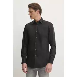 BOSS camasa din bumbac barbati, culoarea negru, cu guler clasic, slim, 50532875 imagine