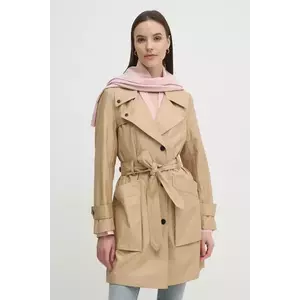 Dkny trenci femei, culoarea bej, de tranzitie, DJ4J6024 imagine