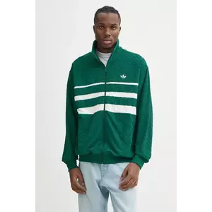 adidas Originals bluza Q12 MONOGRAM T barbati, culoarea verde, modelator, JD0696 imagine