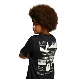 adidas Originals tricou de bumbac pentru copii culoarea negru, cu imprimeu, JD1278 imagine