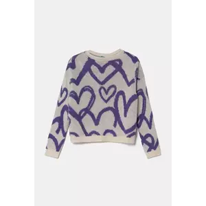 United Colors of Benetton pulover pentru copii din amestec de lana culoarea bej, 106QQ107Q imagine