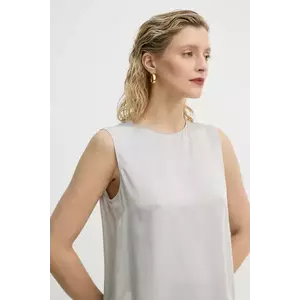 Theory top de mătase culoarea gri, neted, M0102539 imagine