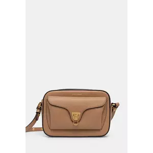Coccinelle poseta de piele culoarea bej, E1 MF6 15 02 01 imagine