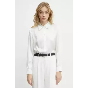 MAX&Co. cămașă de mătase culoarea alb, cu guler clasic, regular, 2516111061200 imagine
