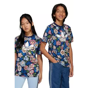 adidas Originals tricou de bumbac pentru copii culoarea albastru marin, cu imprimeu, JD0527 imagine