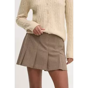 Abercrombie & Fitch fusta culoarea maro, mini, drept, KI143-4214 imagine