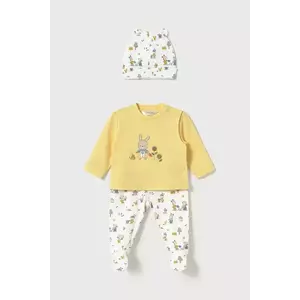 Mayoral Newborn compleu bebe culoarea galben, 1557 imagine