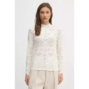 OUI bluza femei, culoarea bej, neted, 91003 imagine