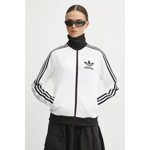 adidas Originals bluză Adicolor femei, culoarea alb, cu imprimeu, JC5806 imagine