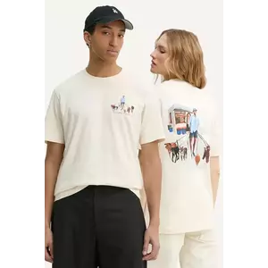 Filling Pieces tricou din bumbac culoarea bej, cu imprimeu, 74499819936 imagine