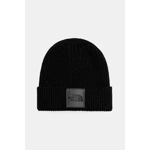 The North Face caciula TNF Logo Box Cuffed Beanie culoarea negru, din tesatura neteda, NF0A3FJXB9I1 imagine