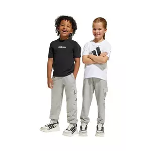 adidas pantaloni de trening pentru copii culoarea gri, melanj, JC9755 imagine