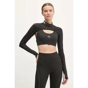 adidas by Stella McCartney longsleeve de antrenament culoarea negru, cu turtleneck, JN0225 imagine
