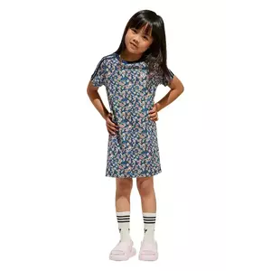 adidas Originals rochie din bumbac pentru copii culoarea albastru marin, mini, drept, JD0486 imagine