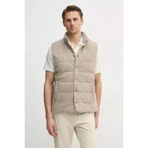 Hackett London vestă din bumbac culoarea bej, de tranzitie, HM403267 imagine