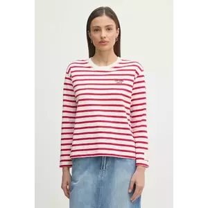 Pepe Jeans longsleeve din bumbac RIO culoarea rosu, PL506018 imagine