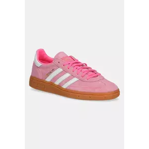 adidas Originals sneakers din piele intoarsă Handball Spezial W femei, culoarea roz, JI2654 imagine