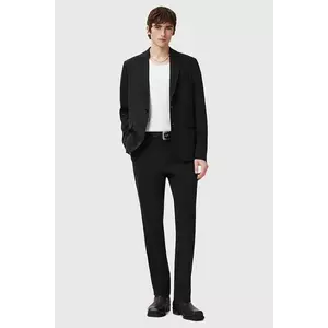 AllSaints pantaloni BAY barbati, culoarea negru, drept, M018QC imagine