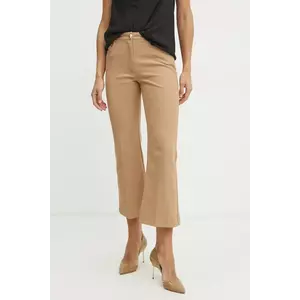 Marella pantaloni femei, culoarea maro, evazati, medium waist, 2423136062200 imagine