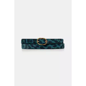 Kurt Geiger London curea de piele 18 MAFAIR BELT femei, culoarea albastru marin, 3654085209 imagine